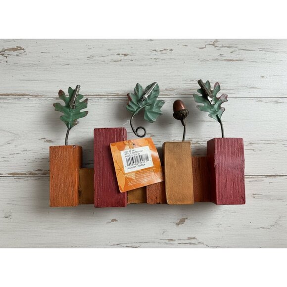 Harvest “THANKFUL” Picture Holder + 2 Decorative Pumpkins - Picture 3 of 3